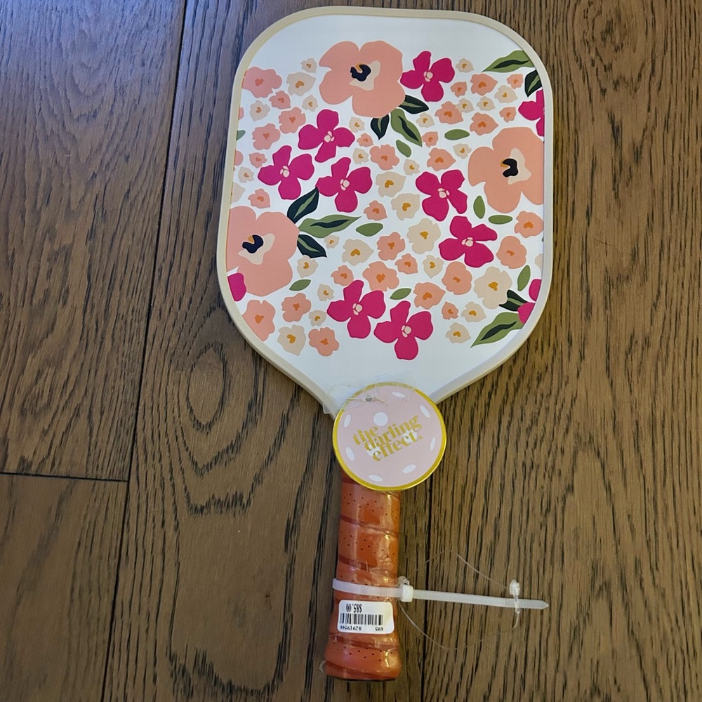 NEW WITH TAGS! THE DARLING EFFECT Pickleball Paddle Lively Flora Pink - Picture 7 of 11